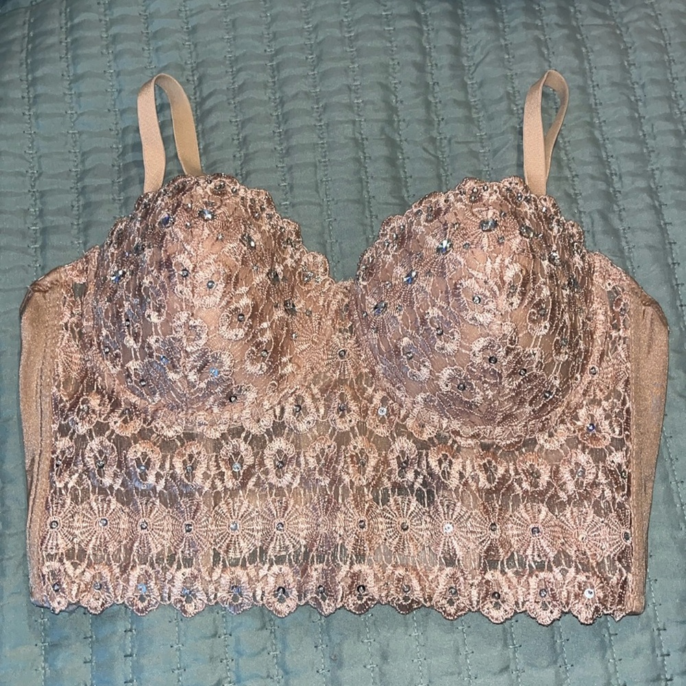 Rhinestone cropped top
